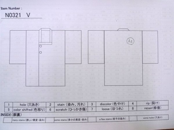 画像13: N0321V  女性用 雨コート  化繊  赤み 茶色, 線 【中古】 【USED】 【リサイクル】 ★★★☆☆ (13)