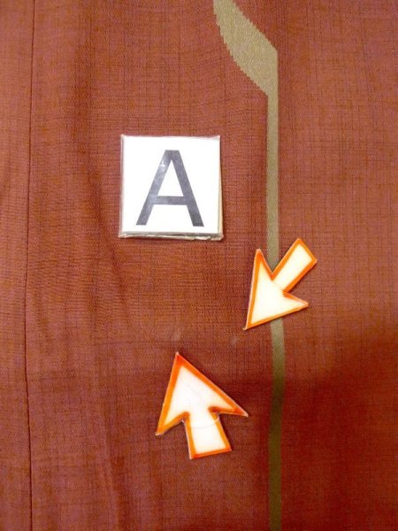 画像14: N0321V  女性用 雨コート  化繊  赤み 茶色, 線 【中古】 【USED】 【リサイクル】 ★★★☆☆ (14)