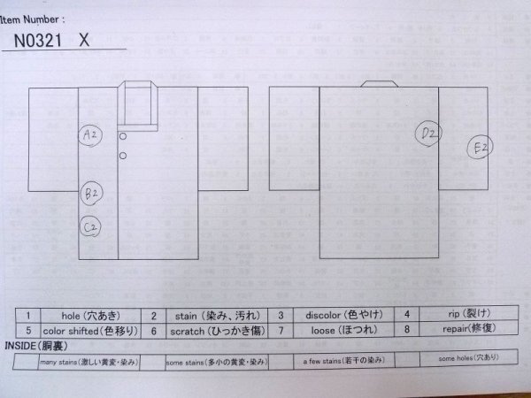 画像13: N0321X  女性用 雨コート  化繊  光沢のある 橙色, 縞 【中古】 【USED】 【リサイクル】 ★★★☆☆ (13)