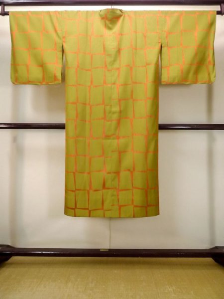 画像2: N0321Y Mint  女性用 雨コート  化繊   黄緑色, 縞 【中古】 【USED】 【リサイクル】 ★★★★☆ (2)