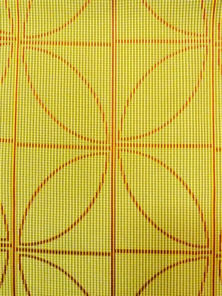 画像5: N0322C  女性用 道行  化繊   黄緑色, 七宝 【中古】 【USED】 【リサイクル】 ★★★☆☆ (5)