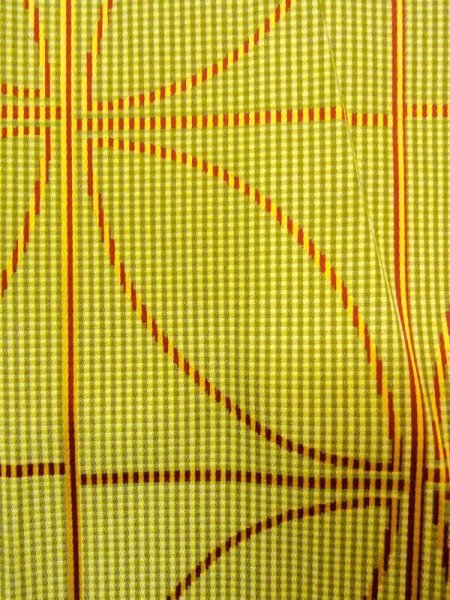 画像7: N0322C  女性用 道行  化繊   黄緑色, 七宝 【中古】 【USED】 【リサイクル】 ★★★☆☆ (7)