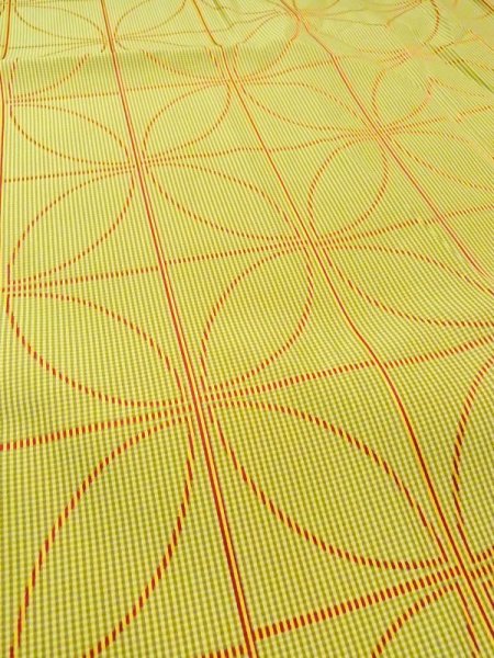 画像10: N0322C  女性用 道行  化繊   黄緑色, 七宝 【中古】 【USED】 【リサイクル】 ★★★☆☆ (10)