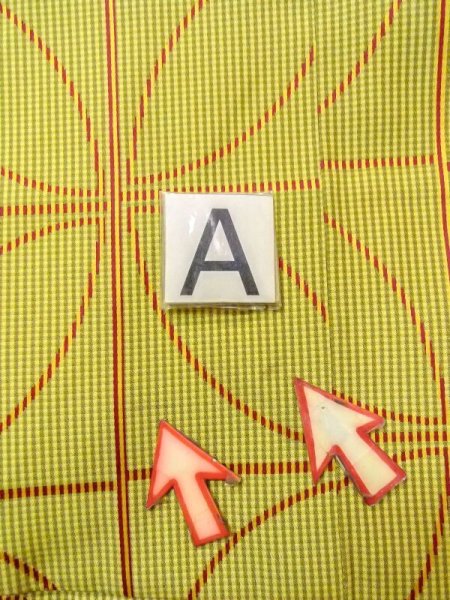 画像14: N0322C  女性用 道行  化繊   黄緑色, 七宝 【中古】 【USED】 【リサイクル】 ★★★☆☆ (14)