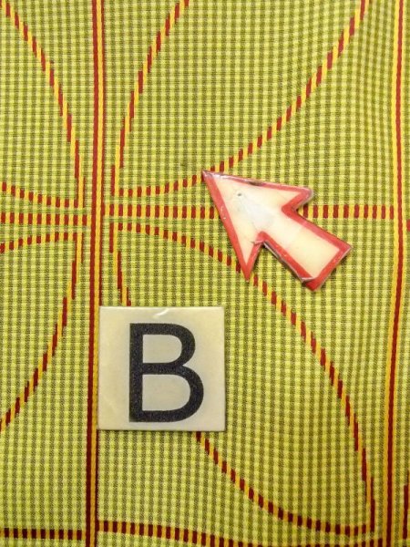 画像15: N0322C  女性用 道行  化繊   黄緑色, 七宝 【中古】 【USED】 【リサイクル】 ★★★☆☆ (15)