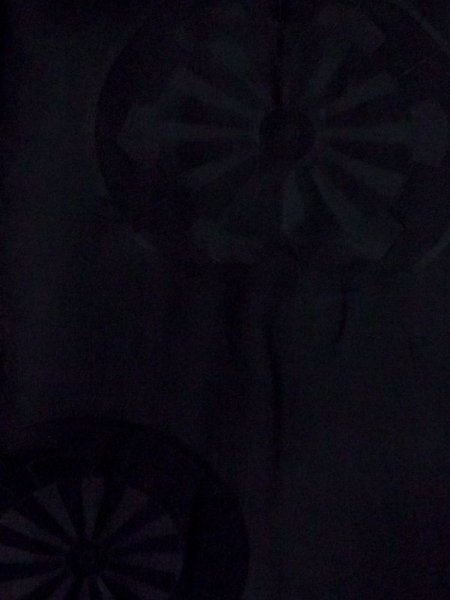 画像3: N0329F  女性用 道行  シルク(正絹)   黒,  【中古】 【USED】 【リサイクル】 ★☆☆☆☆ (3)