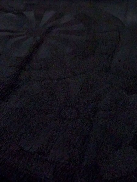 画像8: N0329F  女性用 道行  シルク(正絹)   黒,  【中古】 【USED】 【リサイクル】 ★☆☆☆☆ (8)