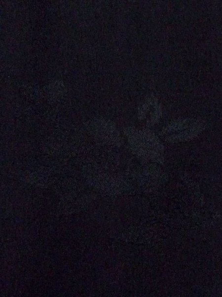 画像5: N0329G  女性用 道行  シルク(正絹)   黒,  【中古】 【USED】 【リサイクル】 ★★☆☆☆ (5)