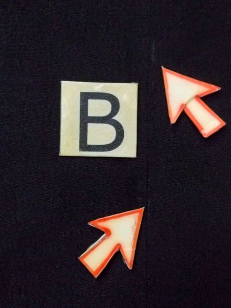 画像14: N0329G  女性用 道行  シルク(正絹)   黒,  【中古】 【USED】 【リサイクル】 ★★☆☆☆ (14)