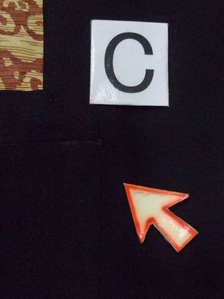 画像15: N0329G  女性用 道行  シルク(正絹)   黒,  【中古】 【USED】 【リサイクル】 ★★☆☆☆ (15)