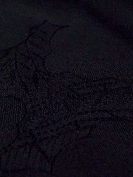 画像7: N0329H  女性用 道行  シルク（正絹）   黒,  【中古】 【USED】 【リサイクル】 ★★☆☆☆ (7)