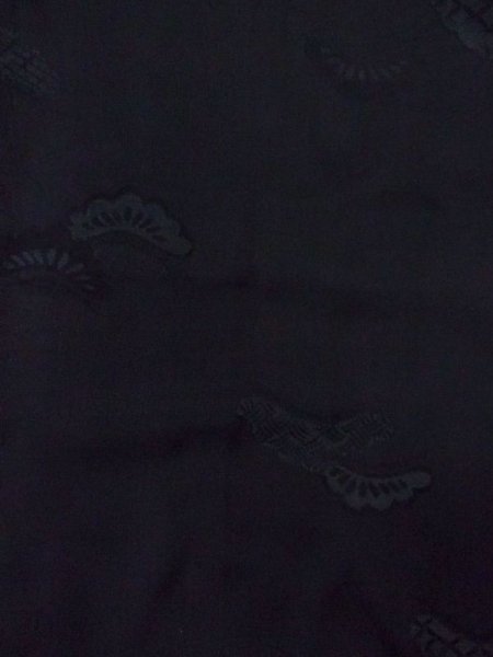 画像3: N0329L  女性用 道行  シルク(正絹)   黒,  【中古】 【USED】 【リサイクル】 ★☆☆☆☆ (3)