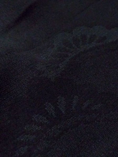 画像8: N0329L  女性用 道行  シルク(正絹)   黒,  【中古】 【USED】 【リサイクル】 ★☆☆☆☆ (8)