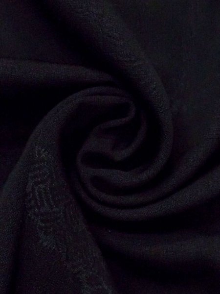 画像9: N0329L  女性用 道行  シルク(正絹)   黒,  【中古】 【USED】 【リサイクル】 ★☆☆☆☆ (9)