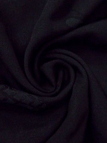 画像10: N0329L  女性用 道行  シルク(正絹)   黒,  【中古】 【USED】 【リサイクル】 ★☆☆☆☆ (10)