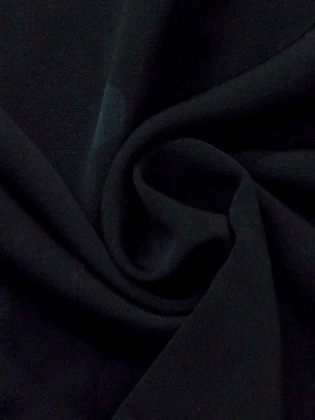 画像10: N0329M  女性用 道行  シルク(正絹)  深い 紺, 丸 【中古】 【USED】 【リサイクル】 ★☆☆☆☆ (10)