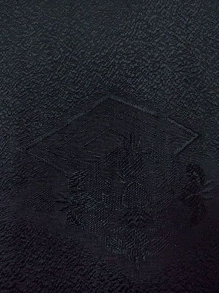 画像5: N0329N Mint  女性用 道行  シルク(正絹)   黒, 花 【中古】 【USED】 【リサイクル】 ★★★★☆ (5)