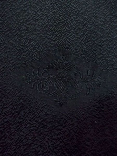 画像6: N0329N Mint  女性用 道行  シルク(正絹)   黒, 花 【中古】 【USED】 【リサイクル】 ★★★★☆ (6)