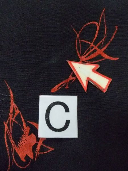 画像16: N0329Q  女性用 道行  シルク(正絹)   黒, 花 【中古】 【USED】 【リサイクル】 ★★★☆☆ (16)