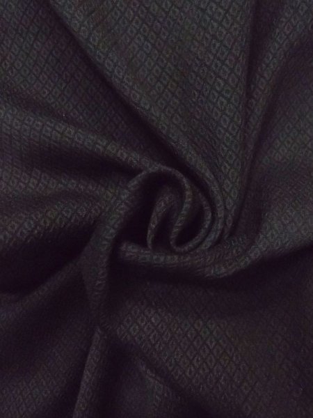 画像10: N0329R  女性用 道行  シルク(正絹)   黒,  【中古】 【USED】 【リサイクル】 ★★★☆☆ (10)