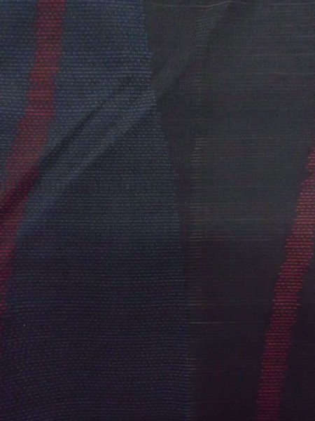 画像6: N0329T  女性用 道行 コート シルク(正絹)   黒, 縞 【中古】 【USED】 【リサイクル】 ★★★☆☆ (6)