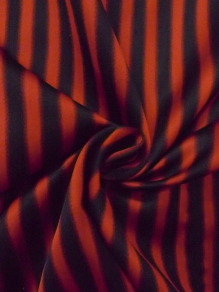 画像9: N0329X  女性用 雨コート 裏地:共布 化繊   赤色, 縞 【中古】 【USED】 【リサイクル】 ★★☆☆☆ (9)