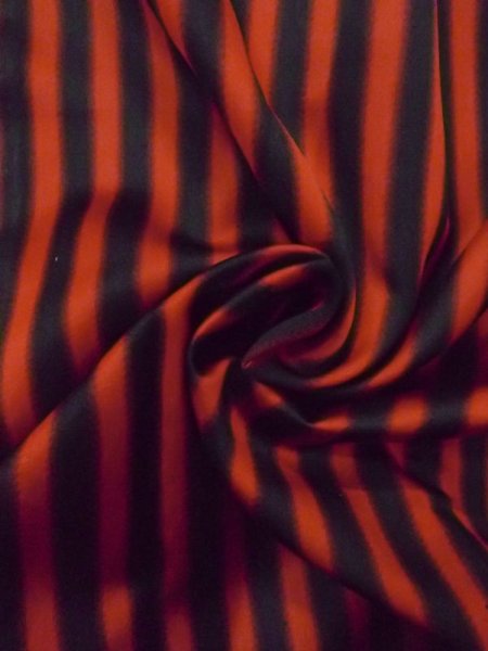 画像10: N0329X  女性用 雨コート 裏地:共布 化繊   赤色, 縞 【中古】 【USED】 【リサイクル】 ★★☆☆☆ (10)