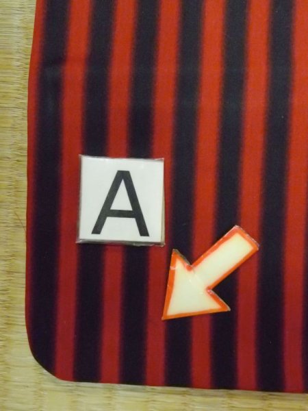 画像12: N0329X  女性用 雨コート 裏地:共布 化繊   赤色, 縞 【中古】 【USED】 【リサイクル】 ★★☆☆☆ (12)