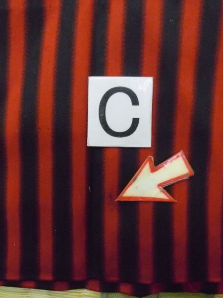 画像14: N0329X  女性用 雨コート 裏地:共布 化繊   赤色, 縞 【中古】 【USED】 【リサイクル】 ★★☆☆☆ (14)