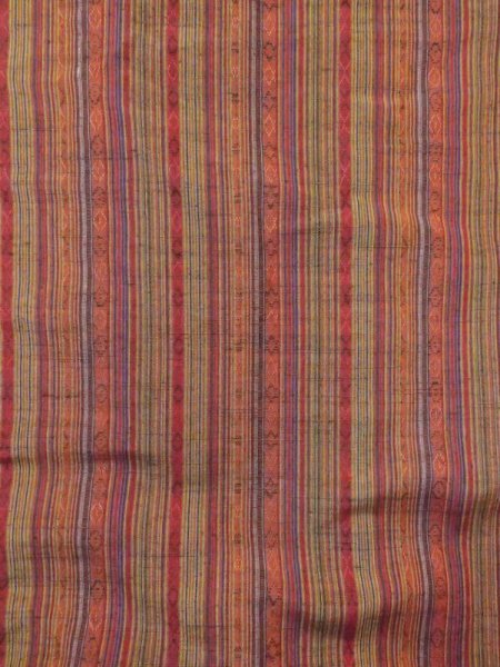 画像4: N0329Y Mint  女性用 道行  シルク(正絹)   マルチカラー, 縞 【中古】 【USED】 【リサイクル】 ★★★★☆ (4)