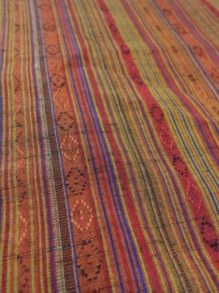 画像9: N0329Y Mint  女性用 道行  シルク(正絹)   マルチカラー, 縞 【中古】 【USED】 【リサイクル】 ★★★★☆ (9)