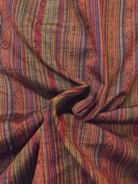 画像10: N0329Y Mint  女性用 道行  シルク(正絹)   マルチカラー, 縞 【中古】 【USED】 【リサイクル】 ★★★★☆ (10)