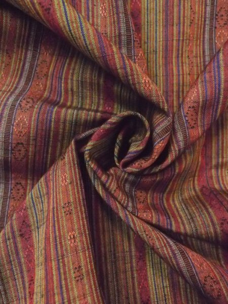 画像11: N0329Y Mint  女性用 道行  シルク(正絹)   マルチカラー, 縞 【中古】 【USED】 【リサイクル】 ★★★★☆ (11)