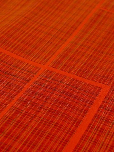 画像7: N0329Z  女性用 道行  シルク(正絹)   朱赤, 線 【中古】 【USED】 【リサイクル】 ★★☆☆☆ (7)