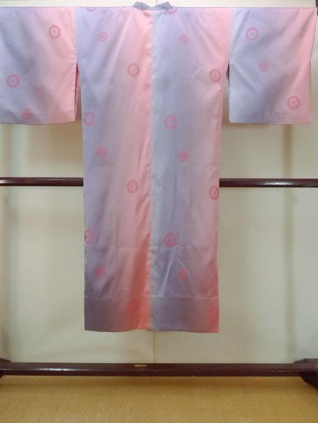 画像2: N0330D  女性用 道行 主柄:傘 化繊  淡い 紫色, ぼかし 【中古】 【USED】 【リサイクル】 ★★★☆☆ (2)