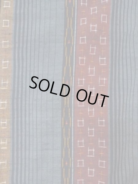 画像3: N0409A Mint  女性用 紬  シルク（正絹）   灰色, 縞 【中古】 【USED】 【リサイクル】 ★★★★☆ (3)