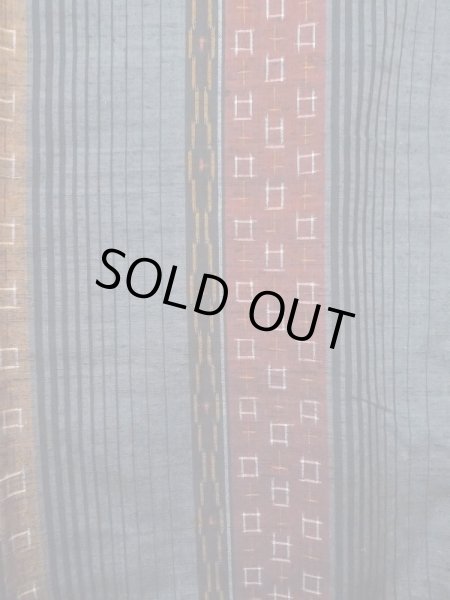 画像4: N0409A Mint  女性用 紬  シルク（正絹）   灰色, 縞 【中古】 【USED】 【リサイクル】 ★★★★☆ (4)