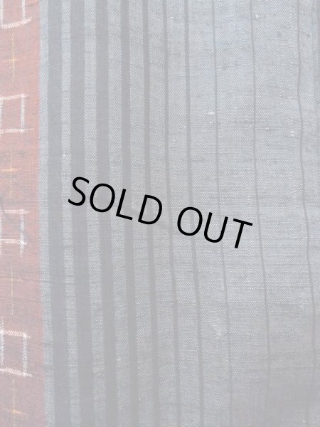 画像7: N0409A Mint  女性用 紬  シルク（正絹）   灰色, 縞 【中古】 【USED】 【リサイクル】 ★★★★☆ (7)