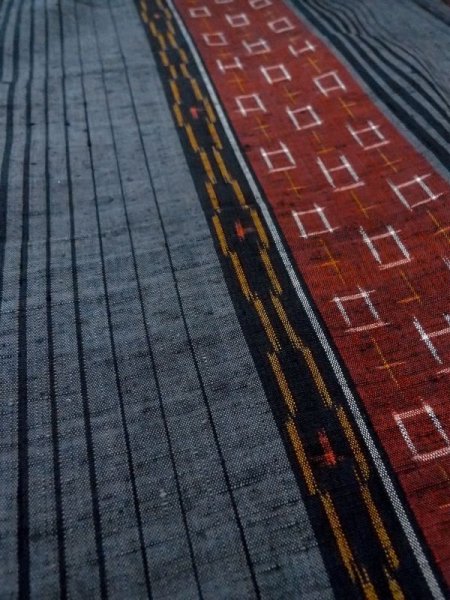 画像8: N0409A Mint  女性用 紬  シルク（正絹）   灰色, 縞 【中古】 【USED】 【リサイクル】 ★★★★☆ (8)