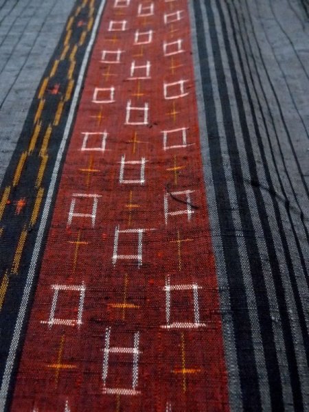 画像9: N0409A Mint  女性用 紬  シルク（正絹）   灰色, 縞 【中古】 【USED】 【リサイクル】 ★★★★☆ (9)