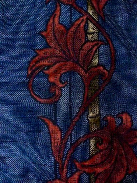 画像3: N0409E Mint  女性用 紬  シルク（正絹）  灰色がかった 水色, 竹 【中古】 【USED】 【リサイクル】 ★★★★☆ (3)