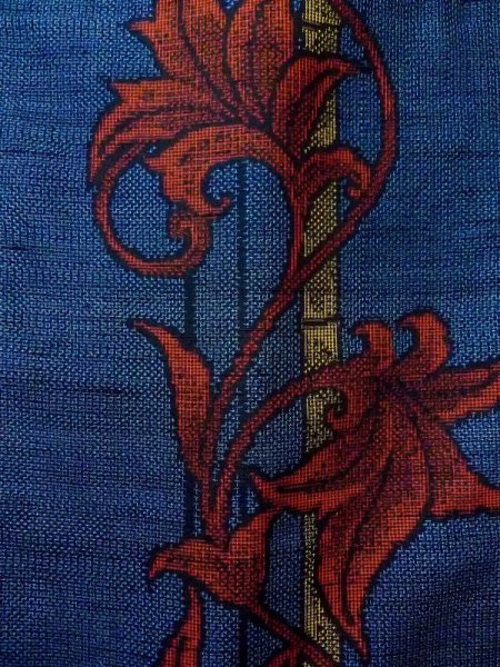 画像4: N0409E Mint  女性用 紬  シルク（正絹）  灰色がかった 水色, 竹 【中古】 【USED】 【リサイクル】 ★★★★☆ (4)