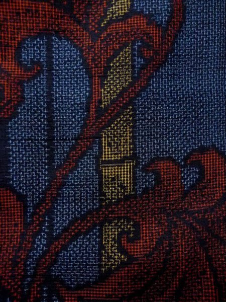 画像7: N0409E Mint  女性用 紬  シルク（正絹）  灰色がかった 水色, 竹 【中古】 【USED】 【リサイクル】 ★★★★☆ (7)