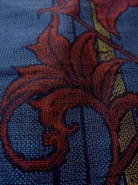 画像8: N0409E Mint  女性用 紬  シルク（正絹）  灰色がかった 水色, 竹 【中古】 【USED】 【リサイクル】 ★★★★☆ (8)