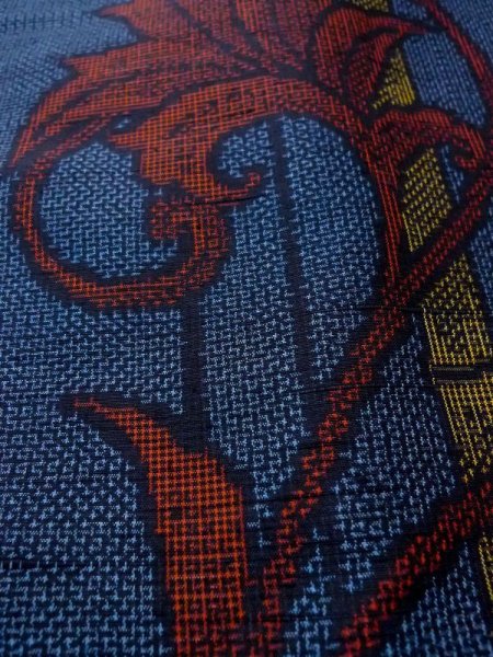 画像10: N0409E Mint  女性用 紬  シルク（正絹）  灰色がかった 水色, 竹 【中古】 【USED】 【リサイクル】 ★★★★☆ (10)