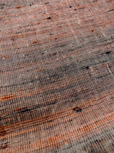 画像10: N0409F  女性用 紬  シルク(正絹)   マルチカラー, 縞 【中古】 【USED】 【リサイクル】 ★★★☆☆ (10)