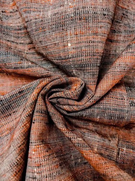 画像11: N0409F  女性用 紬  シルク(正絹)   マルチカラー, 縞 【中古】 【USED】 【リサイクル】 ★★★☆☆ (11)