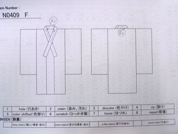 画像13: N0409F  女性用 紬  シルク(正絹)   マルチカラー, 縞 【中古】 【USED】 【リサイクル】 ★★★☆☆ (13)