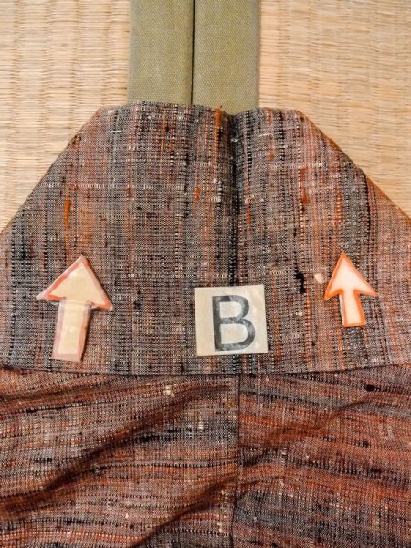 画像15: N0409F  女性用 紬  シルク(正絹)   マルチカラー, 縞 【中古】 【USED】 【リサイクル】 ★★★☆☆ (15)