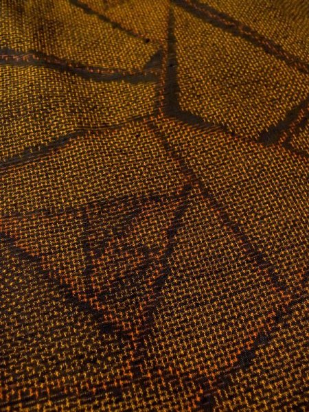 画像8: N0409G  女性用 紬  シルク(正絹)   茶色, バラ 【中古】 【USED】 【リサイクル】 ★★★☆☆ (8)